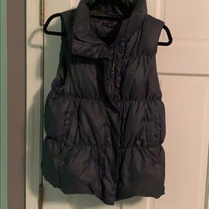 dark purple puffer vest